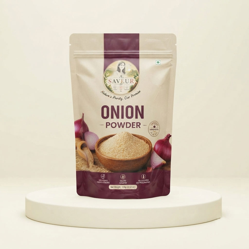 The Saveur 100% Pure & Natural Onion Powder No Added Preservatives Rich Flavor Seasoning for Cooking Gluten-Free Spice 100 Gm