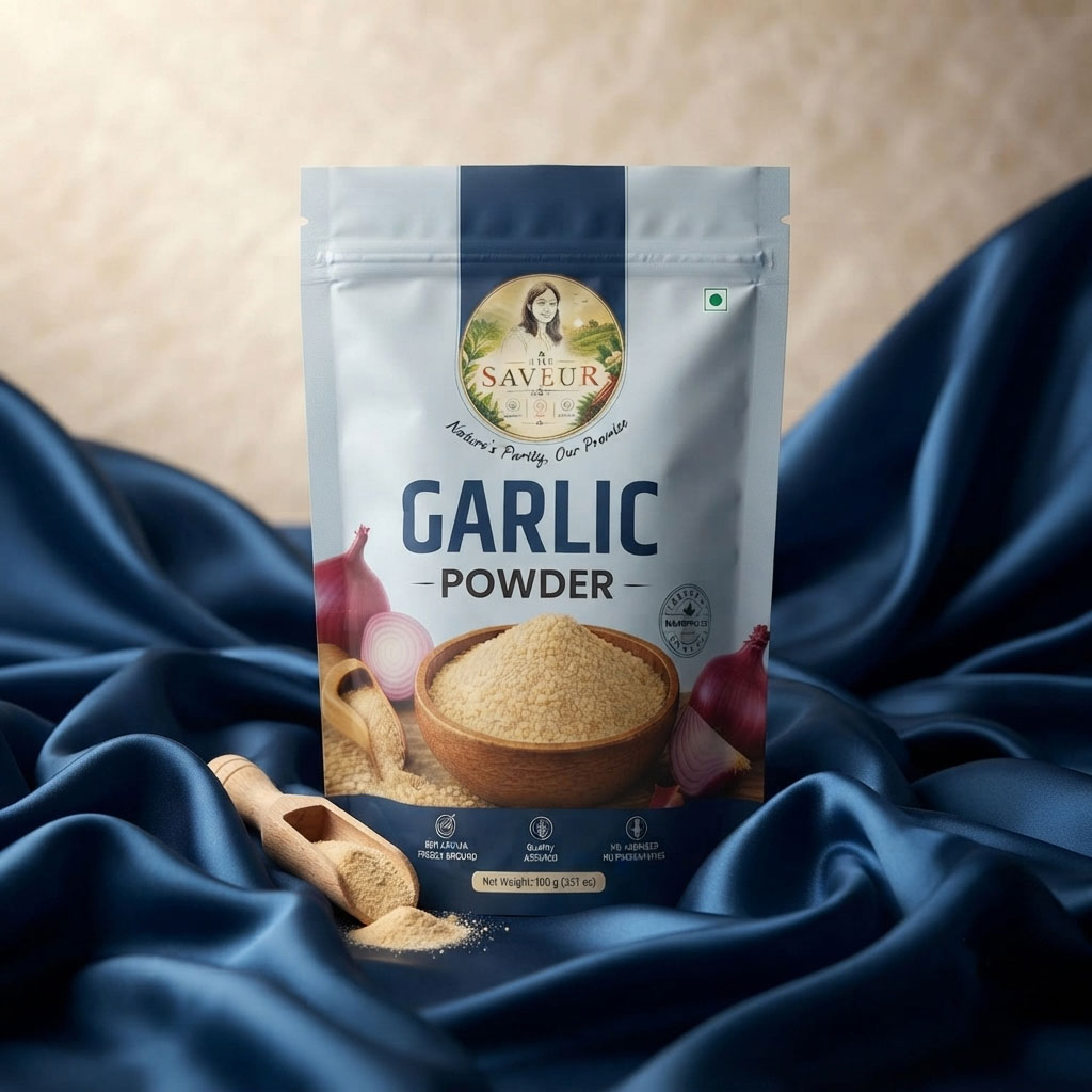 The Saveru Garlic Powder 100 Gm Premium Quality No Additives Ideal for Cooking Seasoning and Baking Natural Flavor Enhancer