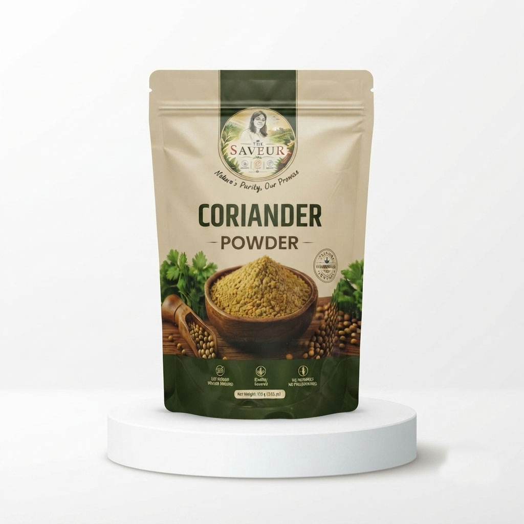 The Saveur Coriander Powder, with No Added Flavours and Colours, 100 gm Natural Coriander Powder